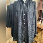 Show Me Your Mumu  Black Tie Front Blouse Photo 0