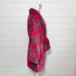 Victoria's Secret Victoria’s Secret Short Cozy Robe Color Red Lipstick Plaid Plush Size XS/S Photo 6