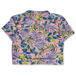 Cuddl Duds Womens Pajama Set Pink Tropical Leaf Print Top Shorts XL Photo 2