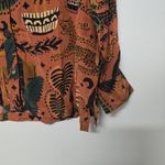 Farm Rio Anthropologie Farm‎ Rio Button Down Blouse Plants Leaves Size S Safari Photo 1