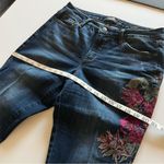 Nine West Gramercy Skinny floral embroidery bohemian Jeans, stretchy, size 8 Photo 3