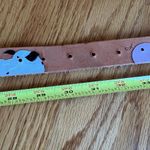 VTG Diane Weiss NYC Pigs Hand Tooled‎ Leather Belt Gold Brass Tan Photo 8