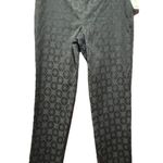 Nautica Jacquard Ankle Pants Black Geometric Career Casual Trouser Size 10 Photo 0