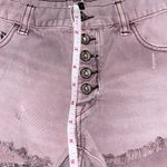 Free People High Waisted Denim Cutoff Festival Shorts Pink/Brown 25 Photo 5