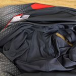 Lucky In Love Tech It Out Skirt Womens Size Small Grey Diamond Stripe Sport Gray Photo 5