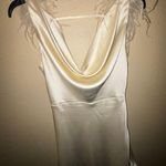 Forever 21 Feather-Trim Satin Slip Dress Photo 2