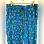 Lascana Venus Floral Jogger Pants Women’s M Blue Boho Stretch Lounge Lightweight Size M Photo 2