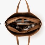 CALPAK Haven Laptop Carryon Tote Bag Crossbody Removable Insert Toffee Tan Camel Photo 5