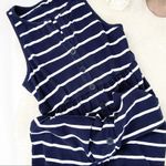 J.Crew  Womens Dress Small Blue Striped Button Down Tank Nautical Preppy Casual Photo 1