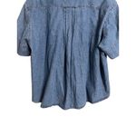 Xirena Popover Denim Shirt Short Sleeve Boxy Womans XL Blue Photo 6