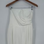 Lulus Beloved Bliss Ivory Strapless Slim Leg Bow Jumpsuit Size L White Size L Photo 4
