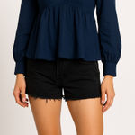 BDG Urban Outfitters Size 28 Black Denim High-Rise 90s Long Inseam Short. Photo 0