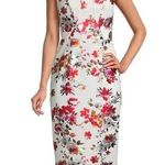 Black Halo NWT Eve Lena Sheath Midi Dress in Floral Fire Blossom Size 2 NEW Photo 0