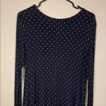 Old Navy  Women’s Polka Dot Black White Knit Comfy Long Sleeve Dress Photo 4