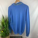 Etro Blue Knit Long Sleeve Button Neck Polo Shirt XXL Photo 2