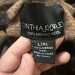 Cynthia Rowley  100% Merino Wool Striped Cardigan Sweater L/XL Open Front Draped Photo 5