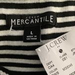 J. Crew Dress Women Large Black White Striped T Photo 5