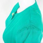 katie MFG vintage union made green short sleeves button down dress, Petite 13 Photo 10