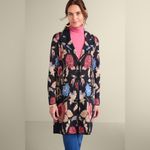 Soft Surroundings  Glasgow Sweater Coat Floral Photo 1
