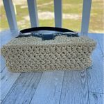 Brighton Vintage Straw & Faux Croc Leather Mini Purse Pockets Heart Charm Photo 4