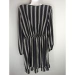 Xhilaration Women's Striped Faux Wrap Ruffle Dress Black White MED NWT Corporate Photo 4