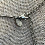 Lia Sophia  Silver Tone Snake Chain Rectangle Reversible Pendant Necklace Photo 7