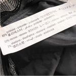 ZARA  Woman Plaid Dress Pants Cuffed Hem Size 4 Gray Faux Pockets Cropped Fit Photo 8