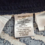 Loft  Navy Linen Shorts Size Small Navy and Cream Boho Shorts Photo 4