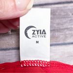 Zyia Active Red Sheer Mesh Paneling Back Zip Up One More Rep Sports Bra Medium Photo 10