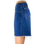 Wrangler Women's Blue High Waist Frayed Cut-Off Bermuda Denim Jeans Shorts 33x34 Photo 1