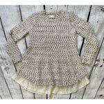 Mirumi Marled Knit Lace Hem Sweater Photo 6