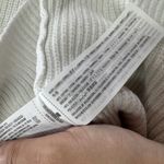 Hollister Cardigan Sweater Womens Large White Soft Ribbed Button Cropped V Neck Photo 3