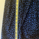 Banana Republic  Pleated Blue Leopard Animal Print Dress XS (2) Photo 8