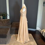 Women’s Chiffon & Lace Appliqué Corset Back Dress Mother of the Bride Size 10 Photo 6