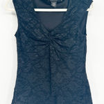 Rampage  Womens Y2K Whimsigoth Black Floral Lace Babydoll Blouse Top Size M Photo 0