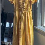 ASTR  The Label Bow Detail Smock Bodice Dress in Mustard Photo 2