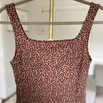 Old Navy  Crop Top Bralette Black Brown Dot Ribbed Barre Workout Beach Lounge Y2K Photo 0
