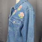 Bill Blass Vintage Embroidered Denim Jean Jacket Large Petite Photo 3