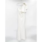 Sachin + Babi  Aubrey Ivory Satin Crepe Bow Shoulder Formal Gown Size 2 Photo 3