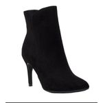 Scoop Womens Size 8 Black Suede Stiletto Zip Ankle Booties Photo 3
