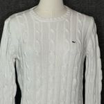 Vineyard Vines  White Cable Knit Cotton Blend Long Sleeve Sweater Womens Size M Photo 1