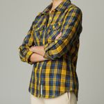 Superdry  Yellow Plaid Lumberjack Shirt - Medium Mens Slim Fit Photo 0