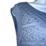 The Limited  Gorgeous Steel Blue Lace Crochet Sleeveless‎ Top NWOT Size S Photo 3