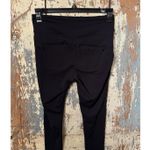 Athleta  Women's leggings Black Velour/ Velvet Stripe Tux, size Medium Photo 2