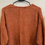 Free People  Burnt Orange Coco V-Neck Sweater Photo 6