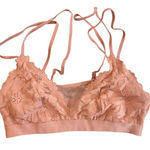 NWT Auden lace bralette adjustable straps lace strappy bra XS light peach color Orange Photo 0