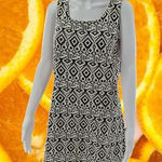 Attention BLACK and White geometric Shape  Dress‎ Size Large Photo 0