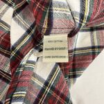 LL Bean Womens Red White Scotch Plaid Flannel Button Up Shirt Size MEDIUM Photo 9