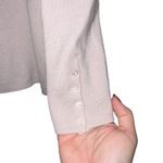 Banana Republic  Merino Wool V Neck Sweater Taupe XL Long Sleeve Button Cuff Photo 2