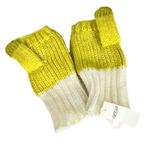 Aerie  Gloves Mittens Convertible Flip Top Fingerless Green Cream Knit One Size Photo 1